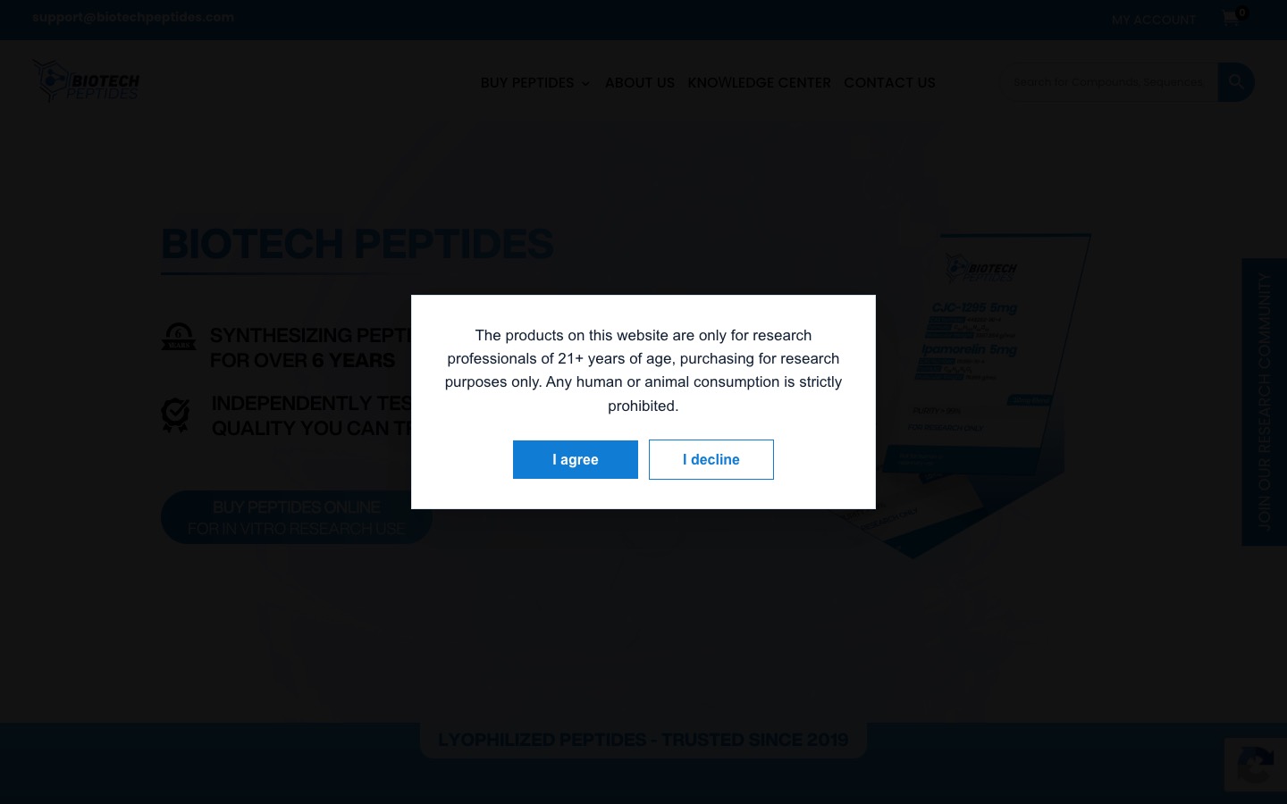 The current homepage